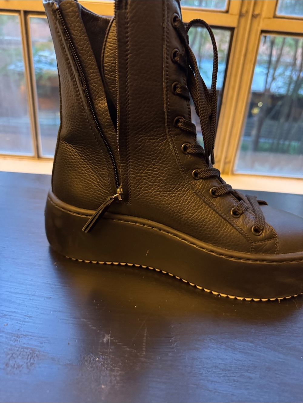 Vic Matie Black Lace-Up Platform Ankle Boots - Picture 4 of 9